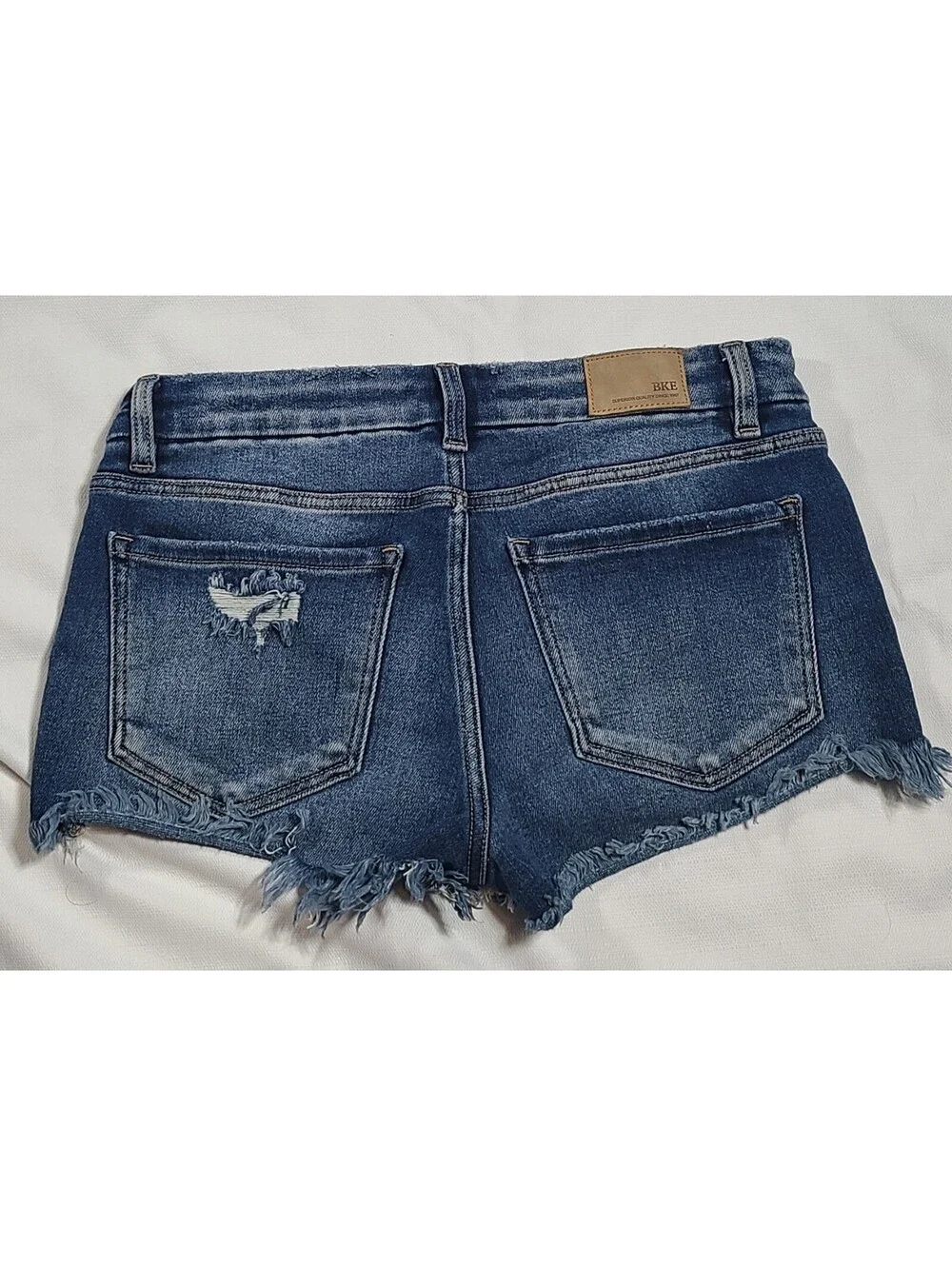 BKE Stella Distressed Denim Shorts Size 28